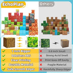 EchoPlan 150PCS Magnetic Blocks, Magnetic Building Blocks, STEM Constructions Magnet Blocks for Boys Girls Age 3 4 5 6 7 8 9 10, Sensory Stacking Toy Christmas Birthday Gifts for Kids, 1" Large Size