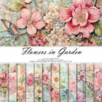 Vintage Floral Scrapbook Paper Pad Color Patterned Paper 6×6,24 Sheets Single-Sided Flower Scrapbooking CardStock Papers Pad for Holiday Cardmaking DIY Origami Journaling.