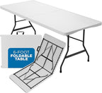 Sorfey Folding Table 6-Foot X 30 inch, White Plastic