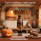 COZYGIFT Wood Carving Kit for Adults & Beginners - 29-Piece Professional Set with Leather Tool Roll, 7 Whittling Knives + 6 Detail Gouges, Splinter-Free Wooden Handles for Woodworking & DIY Gifts