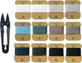 3-Ply Round Waxed Thread, 12 Colors, 252 Yards - Hand Sewing, All Leather Projects/Upholstery Thread, Macrame/Bracelet (0.55 mm, 21yd/Each)