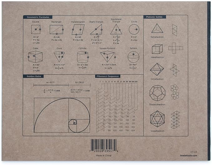 KOALA TOOLS | 2-Point Drawing Perspective Notebook (1 Unit) | 10.35" x 8", 60 pp. - Perspective Grid Graph Paper for Interior Design, Industrial, Architectural and 3D Design