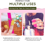 THIMTEC - The Original Thimble Tape for Hand Sewing - Fully Adjustable Nail & Finger Protector - A Smarter Alternative to Classic Knitting Thimbles - Sunshine, 3-Pack
