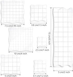 Mudder 7 Pieces Acrylic Stamp Blocks Set Clear Stamping Blocks Tools for Kids with Grid and Grip Scrapbooking Craft Making, Decorative DIY Essential Stamping Tool(Lace Edge)