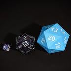 Large Foam D20 Dice, 80mm D20 DND Spindown 20 Sided Dice D&D Polyhedral with Drawstring Bag for Role Playing Games (Blue)