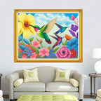 Dimensean Stamped Cross Stitch Kits Full Range of Embroidery Patterns Starter Kits for Beginners Adult or Kids DIY Cross Stitches Needlepoint Kits 11CT-Hummingbirds Gather Honey 15.7x19.7 inch