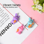 HILAZA 18Pcs Pencil Top Erasers for Kids, 3D Cute Rabbit Pencil Toppers, Bulk Fun Pencil Cap Easters for School Classroom Supplies Prize Gifts Party Favors
