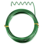 TecUnite Aluminum Craft Wire for Sculpting Armature Bendable Craft Wire for DIY Jewelry Making(Green, 10 M X 2 mm, 1 Roll)