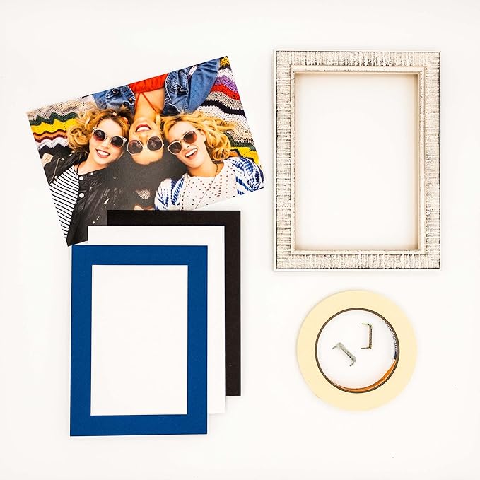 5.5x8.5 Mat for 8.5x11 Frame - Precut Mat Board Acid-Free Royal Blue 5.5x8.5 Photo Matte For a 8.5x11 Picture Frame, Matboard for Family Photos, Show Kits, Art, Picture Framing, Pack of 10 Mats