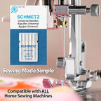 SCHMETZ Universal Sewing Machine Needles - Supplies, Size 110/18, Box of 100