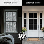 Leaf Pattern Window Tint with Installation Tools, Blackout Window Cover, Sun Blocking Window Tint for Home (Full Blackout Opaque, 17.7'' x 78.7'')