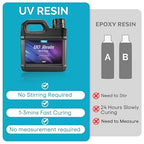 UV Resin Kit 1000g Bulk No Odor Upgrade Clear UV Epoxy Resin Hard Fast Cure Resin Kit Jewelry Making Handmade DIY Craft Decoration Coating