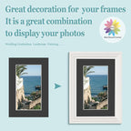 MBC MAT BOARD CENTER, 5 Pack 4x6 for 3x5 Black Picture Mats Frame Mattes, Bevel Cut, Acid Free, 4-ply Thickness