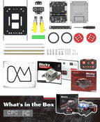 WhalesBot Rocky Smart Robot Car Coding & Remote Control Kit for Kids 8-16, STEM, Modular/Scratch/Python/C Programming, Educational Engineering Science Toy Set