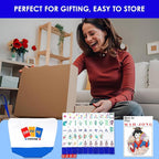 Original Design American Mahjong Tile Set with 160 Acrylic Blue Back Tiles, Upgraded American Style Mahjong Game with Portable Bag and 4 Dices, Classic Board Games for Family Night
