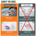 UV Resin 500g, Upgrade UV Resin Kit, Low Odor Crystal Clear Epoxy, Fast Cure Resin for Jewelry Making, Molds, DIY Craft Decoration, Bonding, Casting and Coating