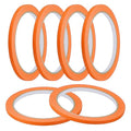 MECCANIXITY Masking Tape 0.2 Inch x 21 Yard Painter's Tape Orange Paint Tapes for DIY Crafts Arts Drawing Decoration Labeling Car Painting Artist Teachers, Pack of 6