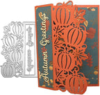 Mvchifay Cutting Dies for Card Making Metal Die-Cuts Scrapbooking Tool Hollow Frame DIY Craft Punch Template Embossing for Paper Album Decor (Pumpkin frame-14.5x11.1cm)
