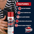 KRAKEN BOND Wow! Spray Adhesive Activator(3X13.5 Oz.) - Cyanoacrylate Super Glue Accelerator Spray for Plastic, Metal, Wood & PVC, CA Glue Activator | 3 Pack