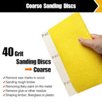 40 Grit Sand Paper, 12Pcs Sandpaper Assortment Sandpaper for Wood Metal Furniture Hand Sander Sand Paper Set Sandpaper Sheets Cut for Use 9" x 11"/12 Sheets