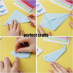 Koogel 250Sheets Origami Paper Craft Kits, Color Paper 6"x 6" with Origami Book, DIY Art Projects Set for Beginners
