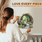 Wooden Puzzles for Adults, Fox Wooden Jigsaw Puzzle for Adults, 190 Piece Unique Animal Shape Wood Puzzles Adult, Birthday Party Gifts for Friends & Family Leisure Time Game Home Decor (M-11.4*11in)