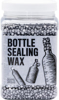 Blended Waxes, Inc. Bottle Sealing Wax, Pastille Wax Seal Beads For Wine, Beer, and Liquor Bottle Sealing, Seals Between 25-30 Bottles, 1 lb, Aluminum