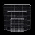 3Pcs Clear Stamp Blocks Set, Square Acrylic Blocks for Stamping With Grid Lines, Tools for Scrapbooking Crafts