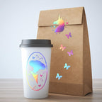 Outus 24 Sheets Holographic Sticker Paper Holographic Laminate Sheets Transparent Overlay Lamination Sticker Self Adhesive Vinyl Film A4 Size, 8.25 x 11.7 Inches(Laser Style)