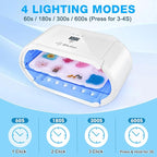 JDiction UV Light for Resin, Wireless UV Resin Lamp with 48 LED Beads, Long Time Setting (1min, 3min, 5min, 10min), Rechargeable 48W Powerful Cordless Curing Tool for Jewelry Making Crafts