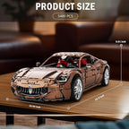 Reobrix Sports Car Building Blocks Set for Adults, Remote Control 1:8 Racing Car Vehicle Toy Model Building Kit for Kids, 11009, Creative Gifts for Boys Girls Adults 14+ (5480PCS)