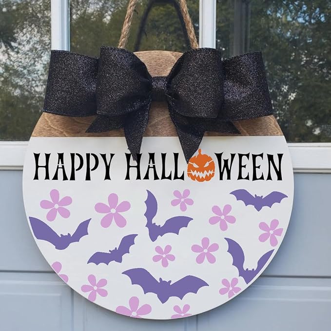Halloween Stencils for Painting on Wood 12inch Large Halloween Stencil Hey Boo Witches Spider Bats Ghost Draw Templates for Porch Hanger Doormat Fabrics DIY Crafts Decor