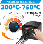 Wood Burning Tool, Wood Burner kit Pen 200~750℃, Wood Burning kit with Digital Thermometer Temperature Adjustable Temperature, 2 pyrographic Wood Burning pens, 36 Wood Burning Pen Tips