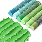 qianshan Soft Oil Pastels Set of 12 Colors,Non Toxic,Soft Texture Vibrant and Creamy Oil Crayons Pastels Art Supplies For Professional Artists Beginners Drawing.Skin&Green