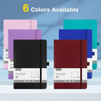 6 Pack Lined Journal Notebooks for Work, Travel, College, A5 Size 100 GSM Thick Paper, Classic Ruled, Hardcover Notepad for Writing 160 Pages, 5.5 x 8.3 inch, 6 Multicolors
