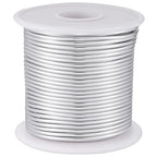 12 Gauge Sliver Aluminum Craft Wire (105FT) - Anodized for Jewelry Making, Beading Floral, Plant Gardening, Sculpting & Modeling Craft Wire (Sliver #1, 2mm)
