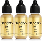 Metallic Alcohol Ink Set: Gold Alcohol Ink, 3 pcs 0.51 fl oz (15 ml) Each
