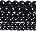 10MM Natural Black Agate Gemstone Beads Round Loose Stone Beads for Jewelry and Bracelets Making 72pcs 2 Strands 32