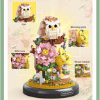 Owl Flower Bouquet Building Set Plants Friend Set Adults Bonsai Tree Party Favors for Kids Animal Building Blocks Set Valentine's Birthday Gift for Girlfriend Boys Girls Age 6-12+(Owl Garden)