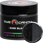 Eye Candy Pigments Premium Black Mica Powder - Sumi Black (50gr) - for Epoxy, Resin, Soap, Paint, Woodworking, Acrylic Pouring, Bath Bombs, Fishing Lures - DIY Arts and Crafts Additive