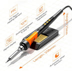 90W 110V LCD Soldering Iron, Soldering Iron Kit, 10-in-1 Soldering gun Tool, 5 Soldering Iron Tips, Solder Wire, Solder Paste, Adjustable Temperature Range 180-480°C