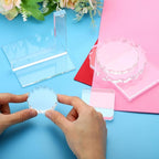 PATIKIL Acrylic Stamp Block, 1 Pack Clear Stamping Block with Grid Line Decorative Mounting Blocks Set Rectangle for Scrapbooking DIY Crafts Card Making