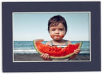 11x14 Mat for 8.5x11 Photo - Precut Navy Picture Matboard for Frames 11 x 14 Inches - Bevel Cut Matte to Display Art 8.5 x 11 Inches - Acid Free Pack of 100 MATS with Backing Boards & Clear Bags