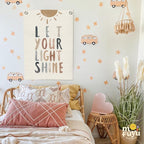 Inspirational Positive Affirmations Wall Decor,Let Your Light Shine for Kids Wall Art Linen Canvas Banner,Positive Wall Decor Hanging Flag for Classroom Playroom Bedroom 18x25 Inch