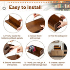 1 Set Wooden CD Storage Box Holder Shelf Cassette Tape Display Racks with Carrying Handles, Organizer Shelf for Movie Cases, DVDs, Each Set Can Store up to 36 Pcs CDs (Brown)