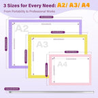 ZEXALIGHT A2 Light Box for Tracing, Light Pad for Diamond Painting with 8 Levels/Stepless Dimming Brightness and 3 Color Modes, Ultra-Thin Copy Board Light Table for Artists Tracing Drawing (Purple)
