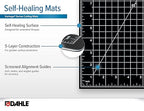 Dahle Vantage 10671 Premium Self-Healing Cutting Mat, 12"x18", 1/2" Grid, 5 Layers for Max Healing, Perfect for Crafts & Sewing, Black