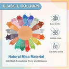 uxcell 10g/0.35oz Cosmetic Grade Mica Powder, 600 Mesh Mica Powder Natural Resin Epoxy Pigment Powders for Casting Resin, Candle Dye, DIY Nail Polish and Lip Gloss, Orange