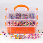Bead Organizers 3-Tier Stackable Storage Container Box 87 Pcs Diamond Art Storage Plastic Storage Cases Mini Clear Bead Storage Containers for Bracelet Making DIY Jewelry Craft Nail Transparent Boxes