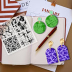 CHGCRAFT Marble Silicone Clay Texture Mat - Square Silicone Texture Stamps for DIY Clay Jewelry & Decorative Card Making
